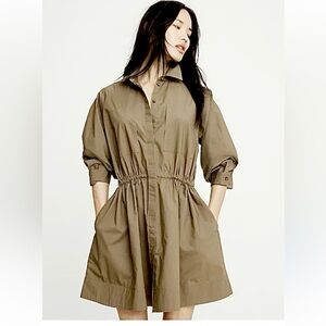 Bailey 44 Olive Green cotton button down poplin mini dress